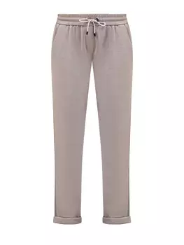 Брюки Travelwear из хлопка и шелка с цепочками Мониль