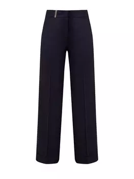 Брюки в классическом стиле из шерсти с мерцающей нитью ламе