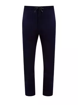 Брюки в стиле athleisure из шерсти с поясом на кулиске