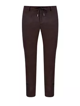 Брюки в стиле sprezzatura из шерсти, шелка и льна с кулиской