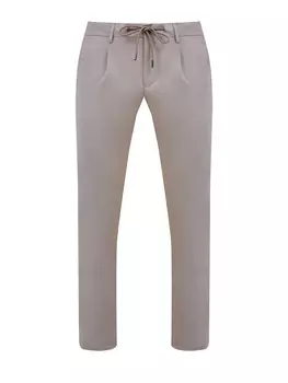 Брюки в стиле sprezzatura из тенселя с защипами и кулиской