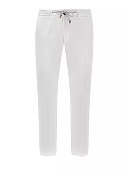 Брюки в стиле sprezzatura с эластичным поясом на кулиске и защипами