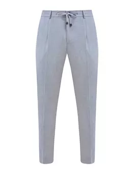 Брюки в стиле sprezzatura с защипами и поясом на кулиске