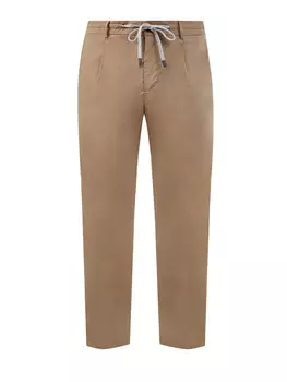 Брюки в стиле sprezzatura с защипами и поясом на кулиске