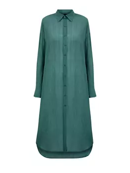 Длинная рубашка из тонкого волокна рами с разрезами