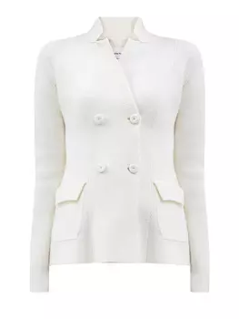 Двубортный блейзер приталенного кроя из шерсти