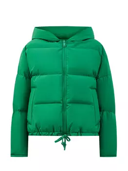 Двусторонний короткий пуховик из матового нейлона