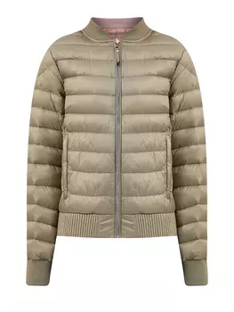 Двусторонний пуховик Leila из стеганой тафты с макро-принтом