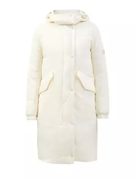 Двусторонний пуховик с принтом и регулируемой кулиской