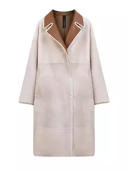 Двусторонняя дубленка из крупнозернистой кожи и овчины