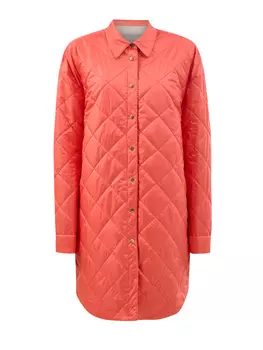 Двусторонняя куртка удлиненного кроя из влагозащитного нейлона