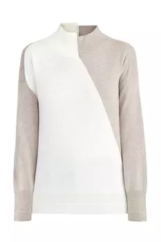 Джемпер ассиметричного кроя из кашемира и шелка