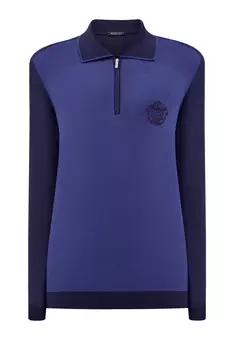 Джемпер-colorblock из шерстяной пряжи