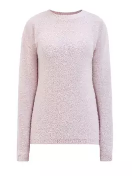 Джемпер из фактурной альпаки и шерсти с ювелирными цепочками