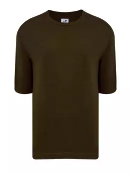 Джемпер из хлопковой пряжи с фактурными швами и патчем