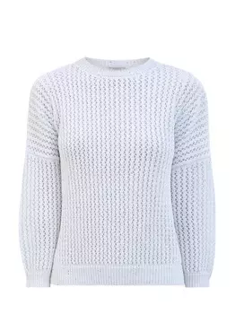 Джемпер из хлопковой пряжи с рукавами и пайетками