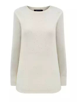 Джемпер из легкой мохеровой пряжи с микро-пайетками