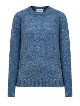 Джемпер из меланжевой кашемировой пряжи с разрезами на пуговицах