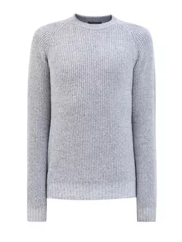 Джемпер из меланжевой пряжи на основе шерсти мериноса и альпаки