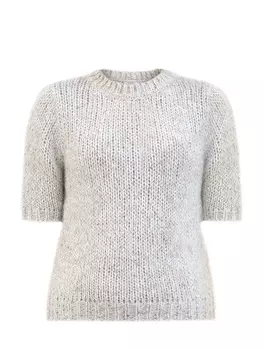 Джемпер из мягкой пряжи альпака с вплетенными пайетками