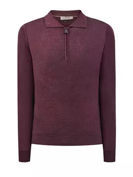 Джемпер из шерсти и шелка с застежкой на молнию