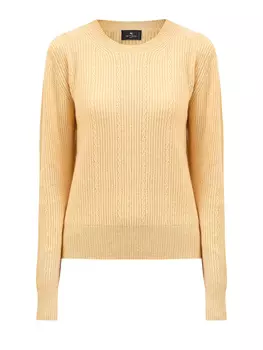 Джемпер из шерсти, вискозы и кашемира с вязаным узором