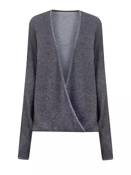 Джемпер из тонкого кашемира и шелка с V-образным вырезом