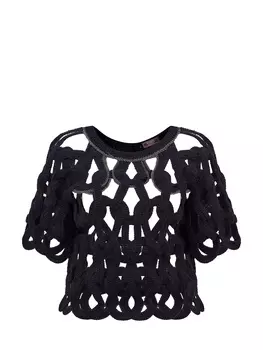 Джемпер крупной ручной вязки с мерцающими цепочками Punto Luce