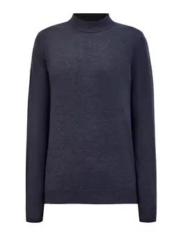 Джемпер облегающего кроя из меланжевой шерсти и кашемира