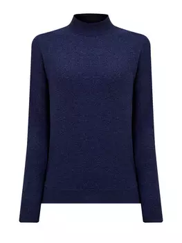 Джемпер облегающего кроя из меланжевой вискозы, шерсти и тенселя