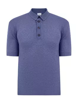 Джемпер-поло из хлопка и кашемира с застежкой на пуговицы
