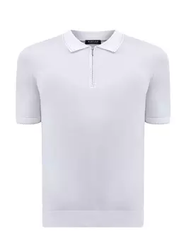 Джемпер-поло из хлопковой пряжи с нитью шелка