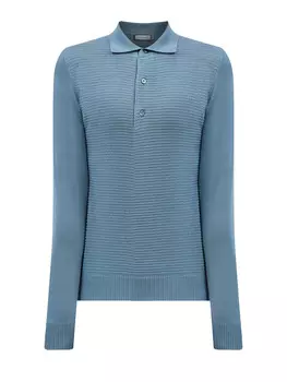 Джемпер-поло из шерстяной пряжи с вязаным узором