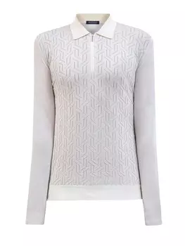 Джемпер-поло ручной работы из тонкой шерсти и шелка