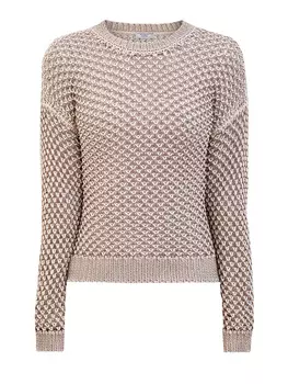 Джемпер ручной вязки из хлопковой пряжи с нитью ламе