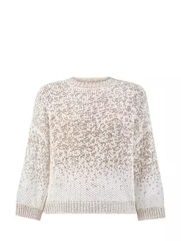 Джемпер с жаккардовым узором и миниатюрными пайетками
