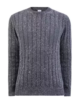 Джемпер в стиле casual из фактурной шерсти и кашемира