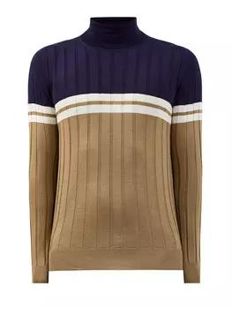 Джемпер в стиле colorblock из шерсти и кашемира