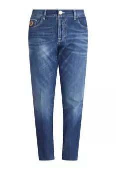 Джинсы ручной работы из выбеленного денима делаве