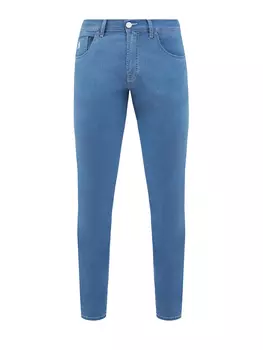 Джинсы Costantino из тонкого эластичного денима с вышивкой