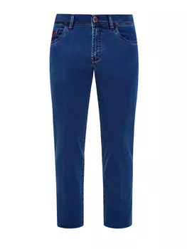 Джинсы Costantino ручной работы с контрастной вышивкой