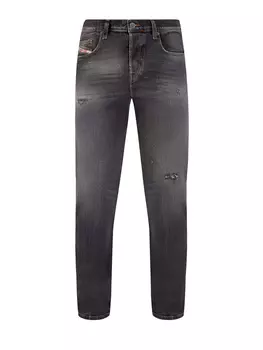 Джинсы D-Viker из окрашенного вручную денима с потертостями