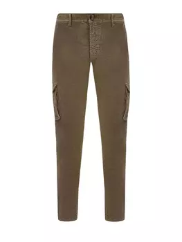 Джинсы из окрашенного вручную вельвета с карманами-карго