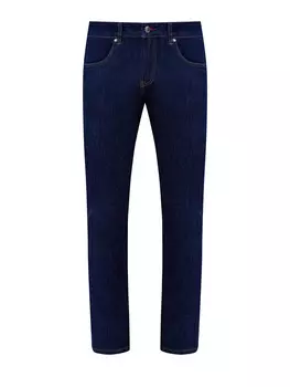 Джинсы Slim Fit с контрастной прострочкой и нашивкой на поясе