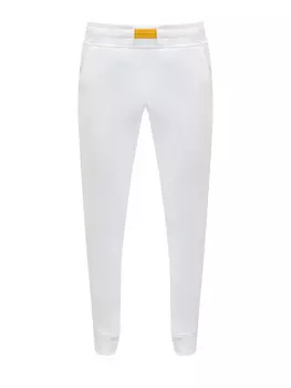 Джоггеры Collins из хлопкового флиса с объемным логотипом на лампасах