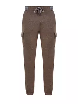 Джоггеры из хлопка и кашемира с карманами-карго