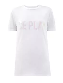 Футболка из дышащего хлопка с голографическим принтом