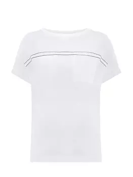 Футболка из гладкого джерси с цепочками Мониль