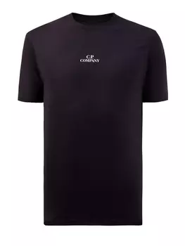 Футболка из гладкого джерси с контрастным макро-принтом