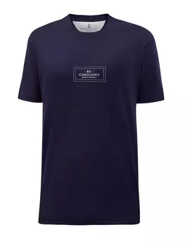 Футболка из гладкого джерси с минималистичным принтом